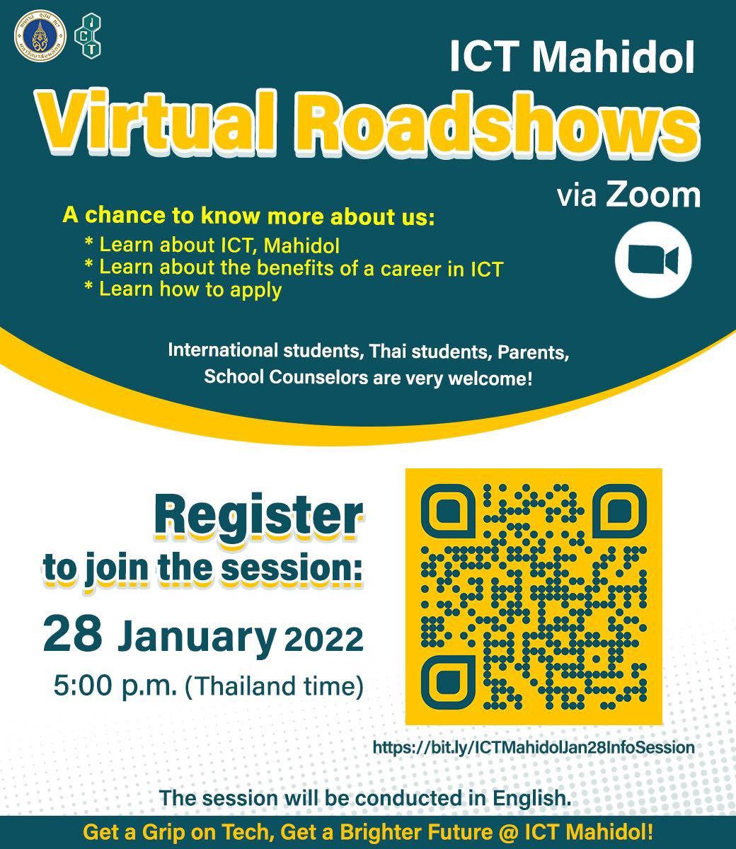ICT Mahidol Virtual Roadshows via Zoom